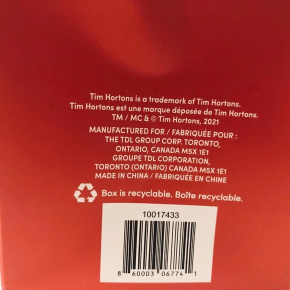 2021  Tim Hortons Ornament Red Coffee Mug Christmas Holiday Cup Hot Chocolate - Picture 10 of 11
